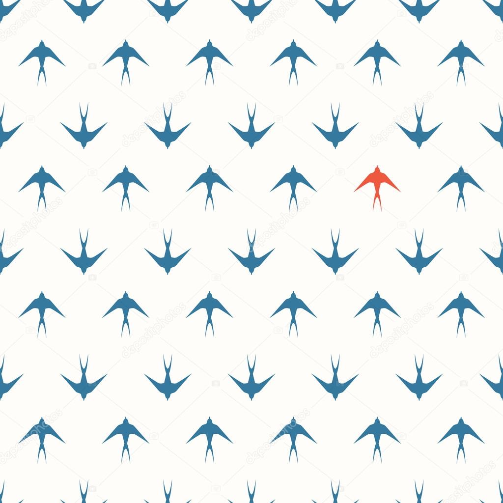 Swallow seamless pattern