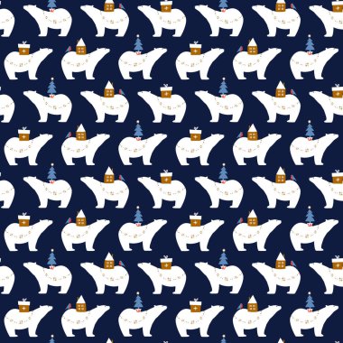 Ayılarla Noel kusursuz desen