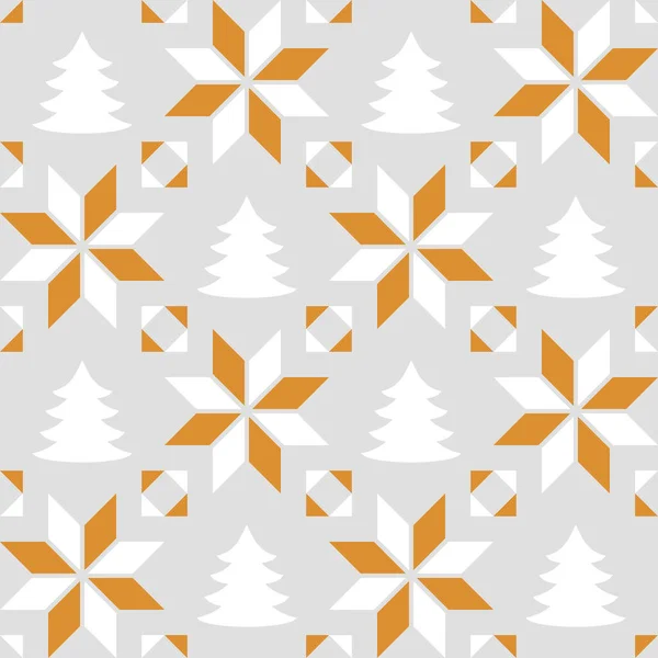 Christmas Seamless Pattern Snowflakes — Stock Vector