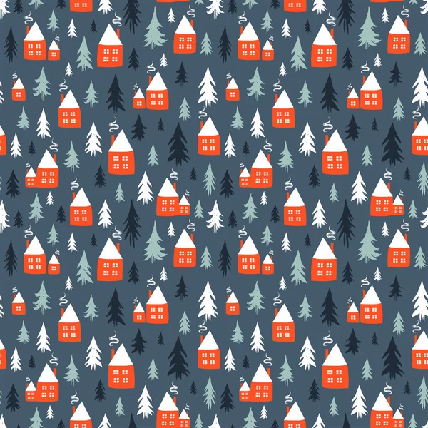 Fondo Navidad Sin Costuras Con Gnomos Sombreros Santa Claus — Vector de stock