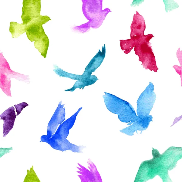 Aquarelvogels — Stockvector