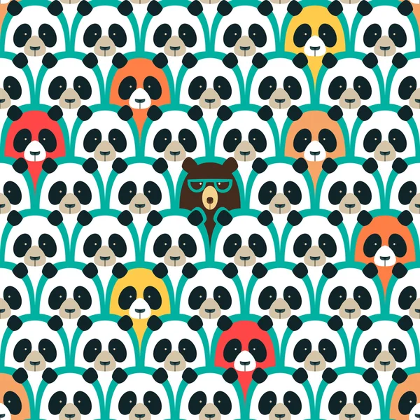 Panda-Muster — Stockvektor