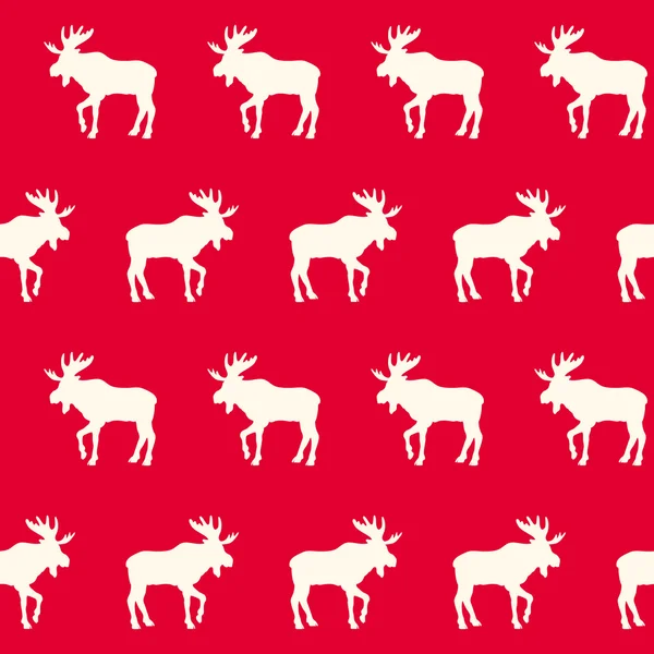Elk seamless pattern — Stock Vector