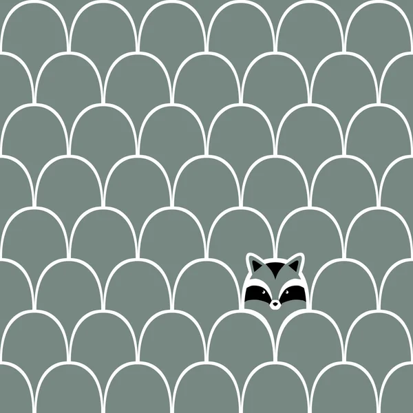 Raccoon seamless pattern — Stock Vector