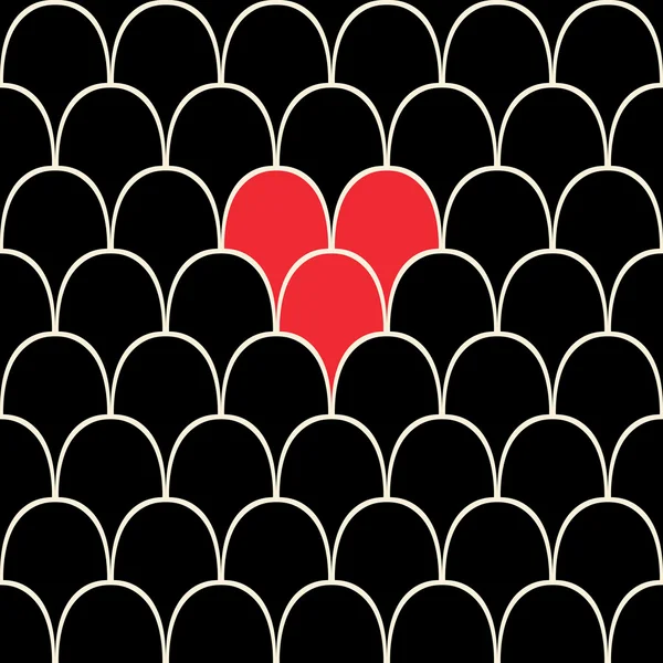 Seamless pattern with heart — Stock Vector