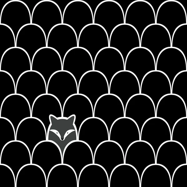 Wolf seamless pattern — Stock Vector