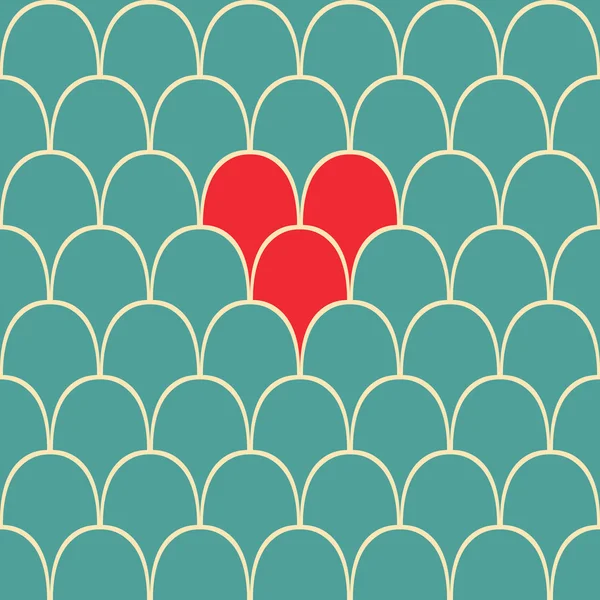 Seamless pattern with heart — Stock Vector