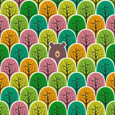 Orman seamless modeli ayı