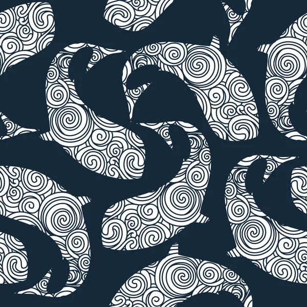 Whales seamless pattern — Stock Vector