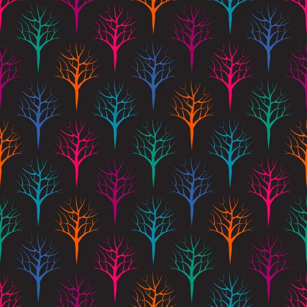 Färgglad skog mönster — Stock vektor