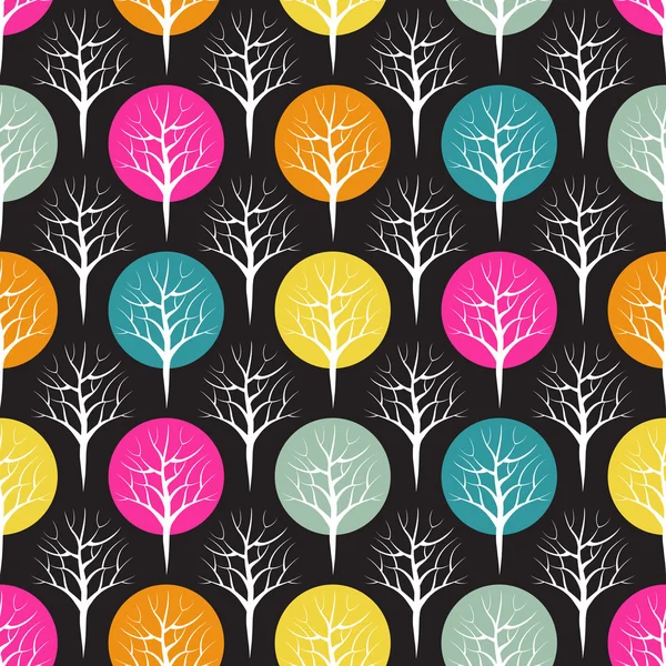 Colorful Forest seamless pattern — Stock Vector