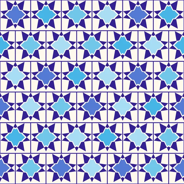 Geometric pattern with blue shapes — Stock Vector