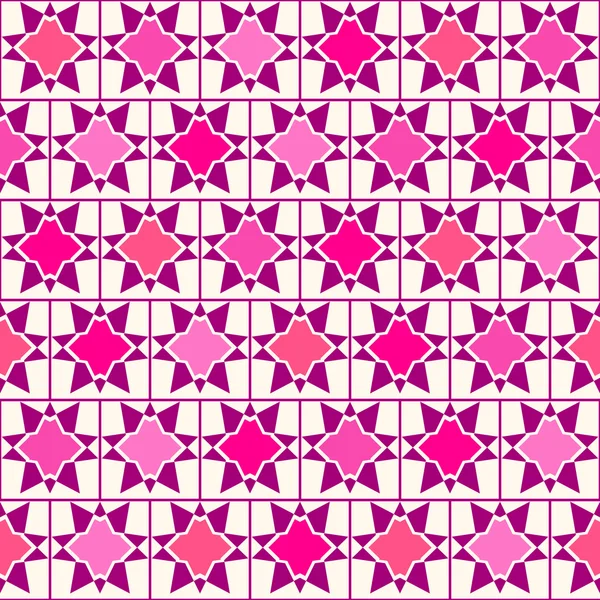 Geometric pattern with pink shapes — Stock Vector