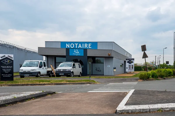 Notaire Notary Front Store Facade Shop Logo Signage Fleche France — Fotografia de Stock