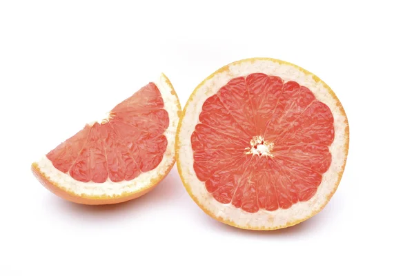 Grapefruit slices on white background — Stock Photo, Image