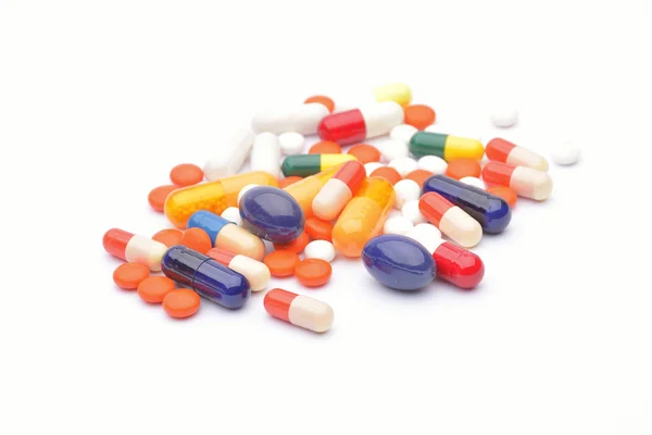 Piller isolerade på vit bakgrund — Stockfoto