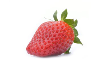 Beyaz arka planda taze çilek