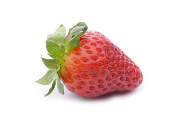 Beyaz arka planda taze çilek