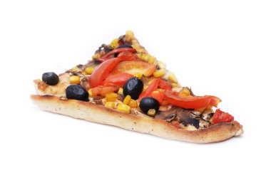 Peynir, zeytin, domates pizza