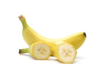 Beyaz arkaplanda muz