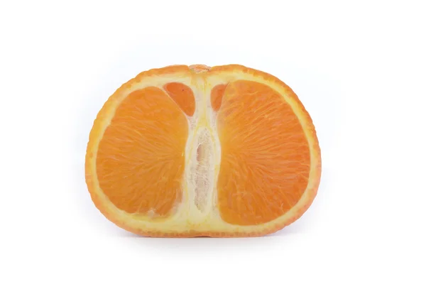 Tangerine fruit isolated on white background — Stock Photo, Image