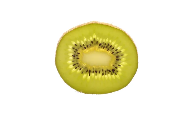 Tranche de kiwi frais isolé sur fond blanc — Photo