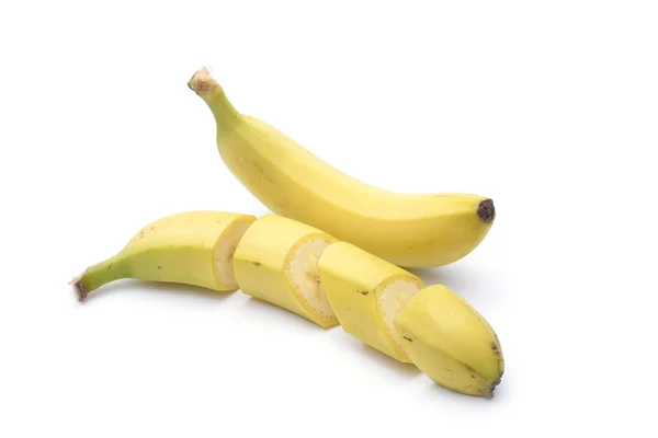 Banane sur fond blanc — Photo
