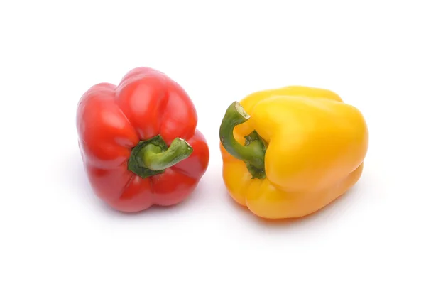 Colored peppers on white background — Stock Photo, Image