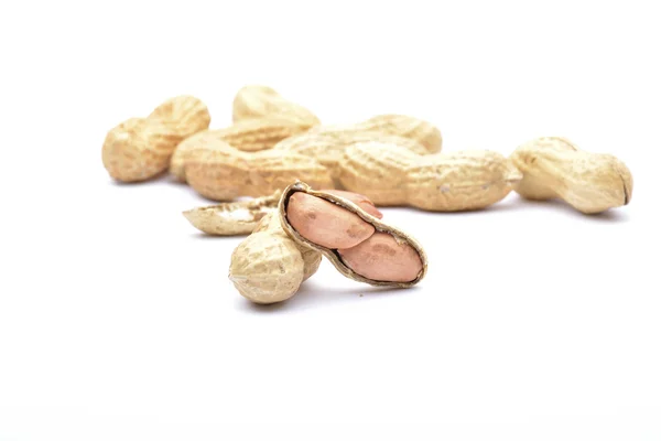 Penuts on a white background — Stock Photo, Image