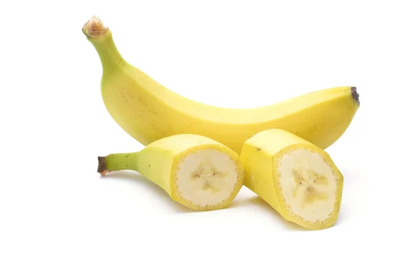 Banane sur fond blanc — Photo