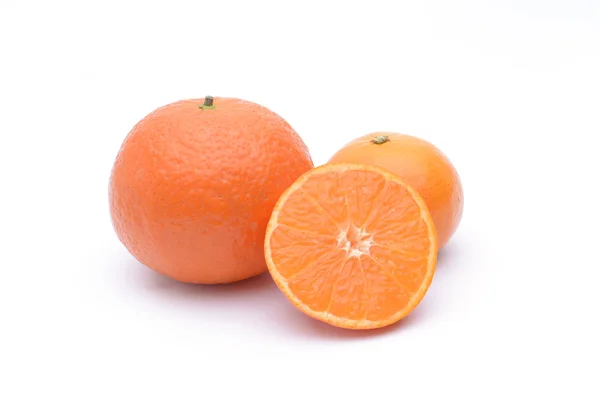Mandarin fruit on white — Stock Photo, Image