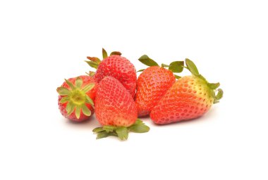 beyaz zemin üzerine çilek berry