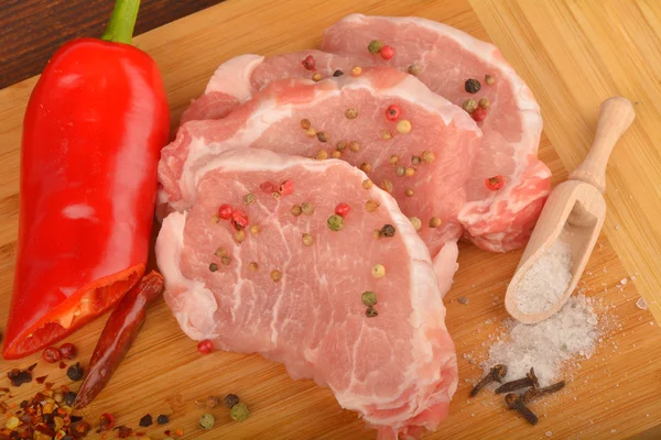 Çiğ domuz eti ve baharat