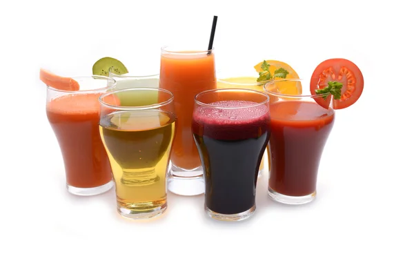 Fresh fruit and vegetable juices — Stock Photo, Image