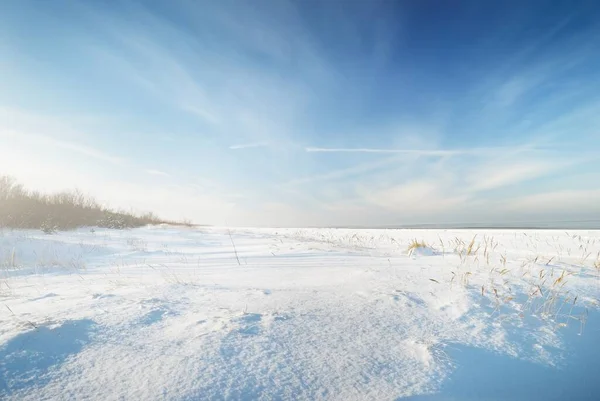 Congelati Riva Del Mar Baltico Una Giornata Limpida Texture Neve — Foto Stock