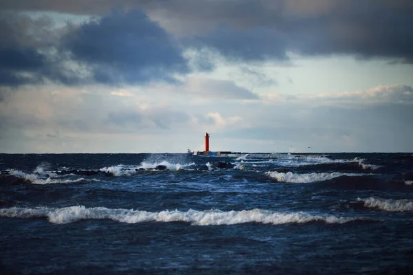 Σύννεφα Καταιγίδας Πάνω Από Βαλτική Θάλασσα Κυκλώνας Χειμώνα Επικός Ουρανός — Φωτογραφία Αρχείου
