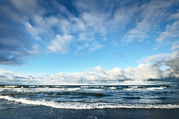 Nuvole Tempesta Sopra Mar Baltico Ciclone Inverno Cielo Drammatico Onde — Foto Stock