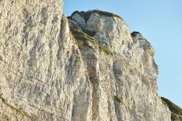 Günbatımında Manş Denizi Nin Kayalık Kıyısında Beyaz Bir Uçurum Fcamp — Stok fotoğraf