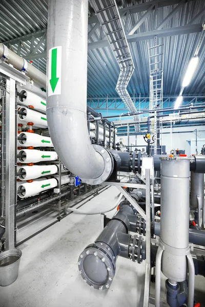 Reverse Osmosis Industrial City Water Treatment Station Wide Angle Perspective — Stock Photo, Image