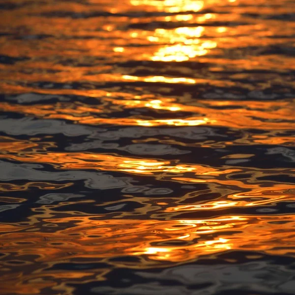 Close Das Ondas Pôr Sol Mar Aberto — Fotografia de Stock