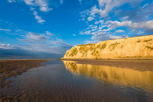 Acantilado Tiza Blanca Del Cap Blanc Nez Costa Francia Estrecho — Foto de Stock