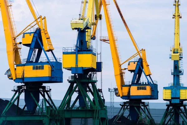 Port Cranes Close Port Riga Latvia — Stock Photo, Image