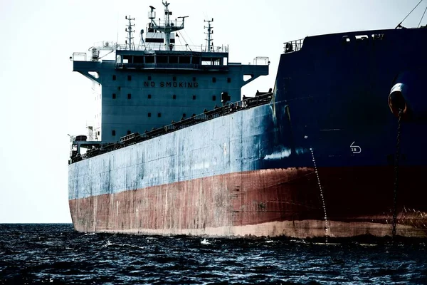 Cargo Ship Close Mer Baltique Lettonie — Photo
