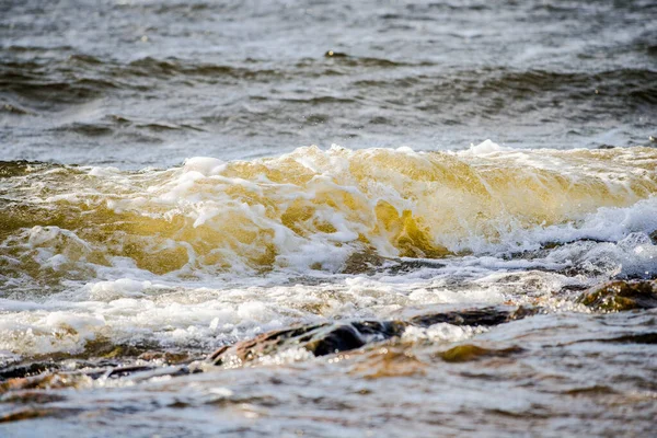 Stormy Waves North Sea Water Texture Close — Stock Photo, Image