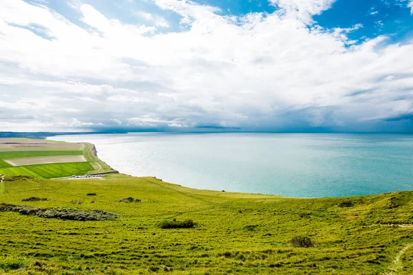 Widok Lotu Ptaka Wybrzeże Cap Gris Nez Francja — Zdjęcie stockowe