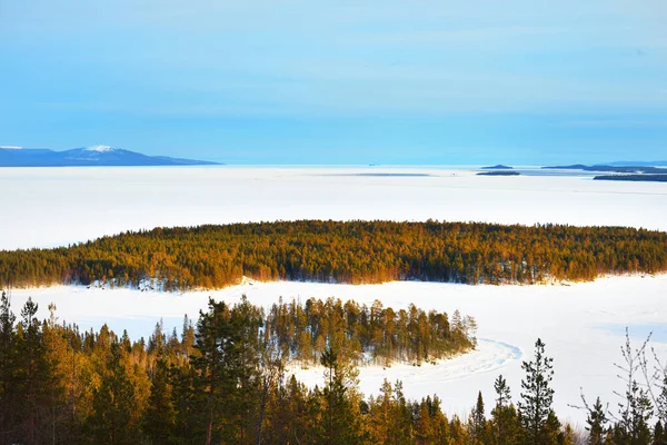 공중에서 의산과 보인다 북극권 러시아 카렐리야 — 스톡 사진
