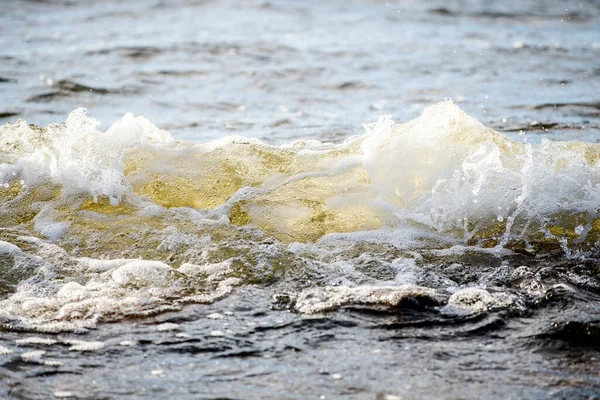 Штормовые Волны Северного Моря Текстура Воды Крупный План — стоковое фото