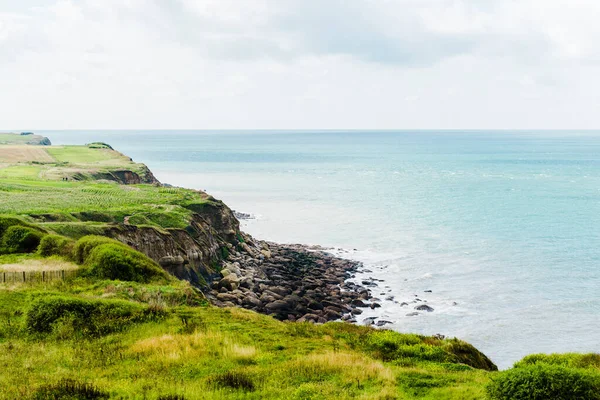 Widok Lotu Ptaka Wybrzeże Cap Gris Nez Francja — Zdjęcie stockowe