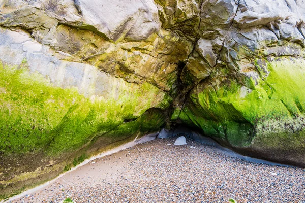 Cliff Cap Blanc Nez Com Uma Caverna Durante Maré Baixa — Fotografia de Stock