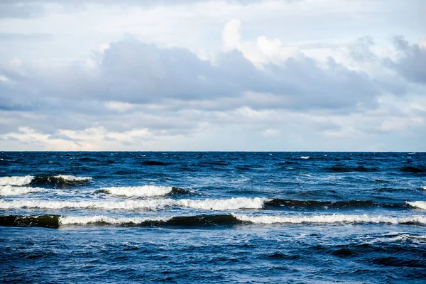 Холодні Штормові Хвилі Хмари Над Північним Морем Нідерланди — стокове фото
